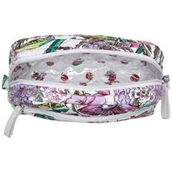 NWT Vera Bradley Iconic Medium Cosmetic Bag Lavender Meadow Floral Print NEW - Picture 7 of 10